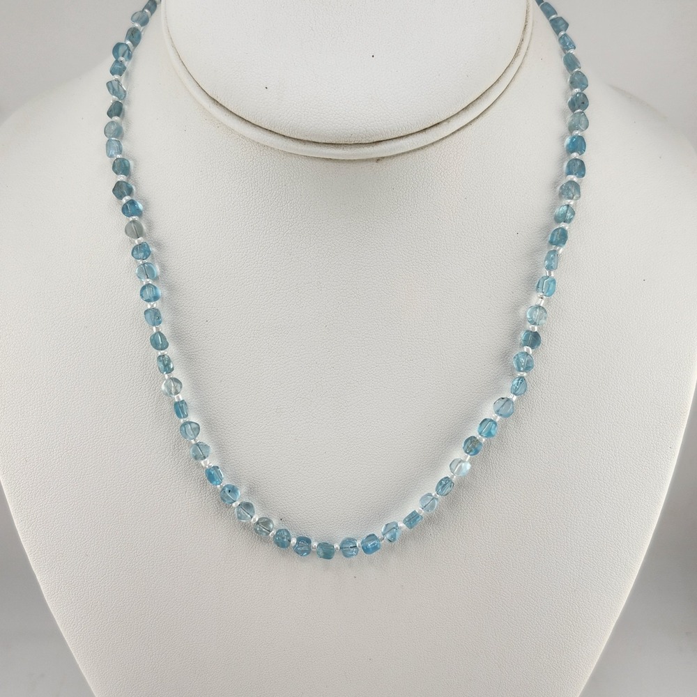 Blue Apatite Bead Necklace